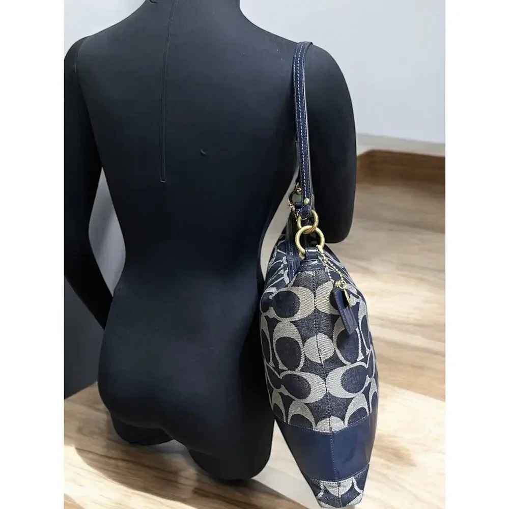 Y2K Coach 12549 Legacy Signature Denim Hobo Bag & 41718 Wristlet